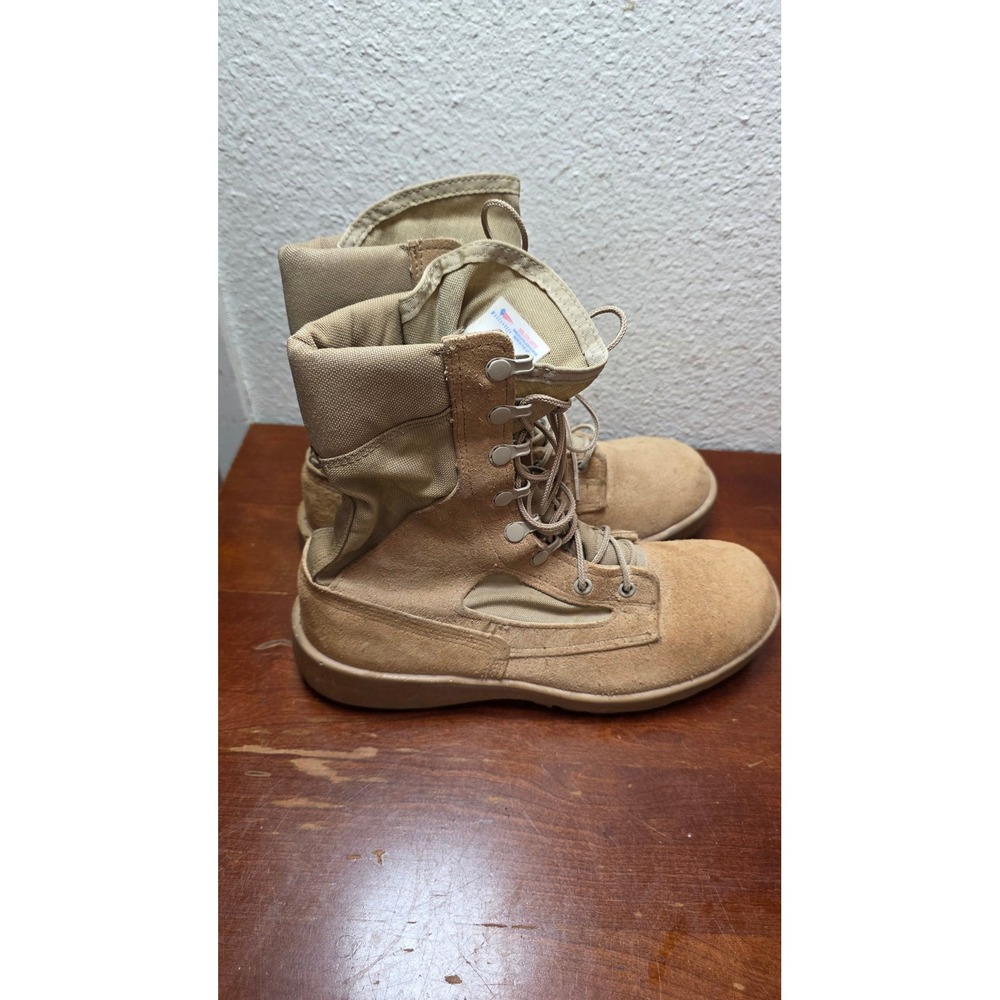 Belleville 390 Trop Desert Tan Combat Boots Mens 6.0 R Suede Military Vibram USA